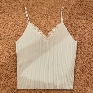 Blue lace tank top